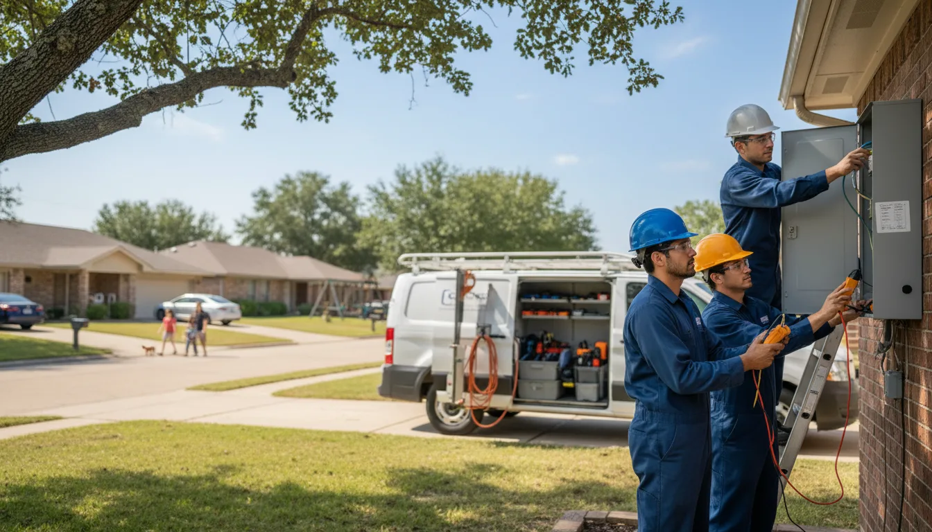 Certified electrician providing emergency electrical services in Clute, TX